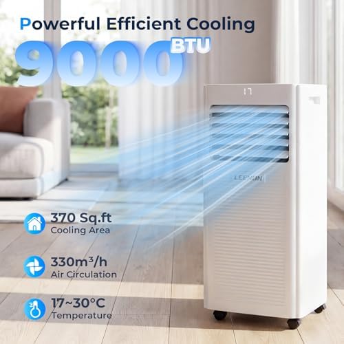 9000 BTU Portable Air Conditioner Dehumidifier Fan