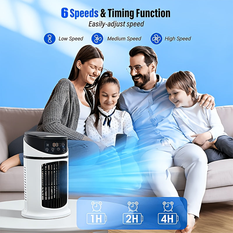 Portable Mist Cooling Fan - Adjustable, Quiet - Home & Outdoor Use