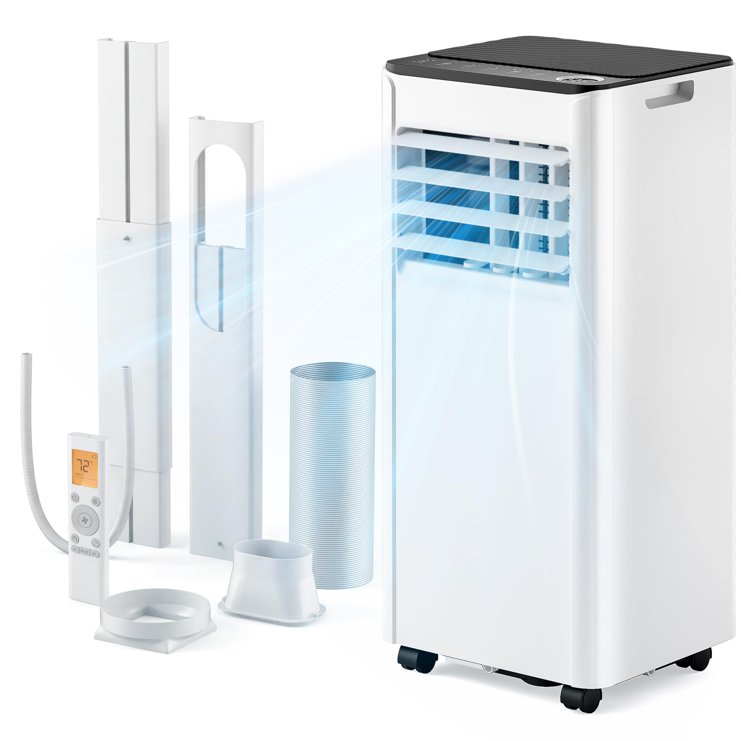 9000 BTU Portable Air Conditioner Dehumidifier Sleep Mode Remote Control
