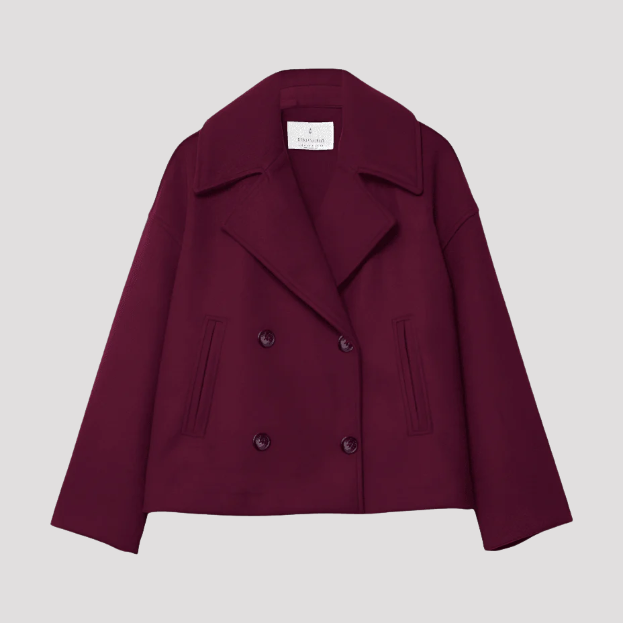 Amelia | Women's Double Breasted Cropped Peacoat