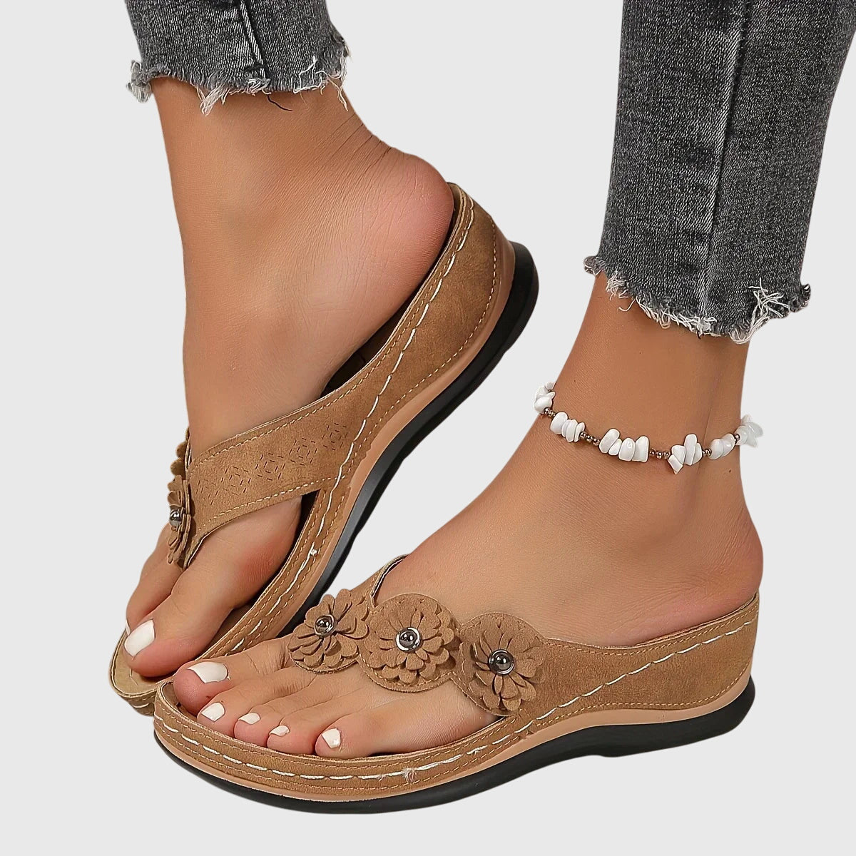 Women's Orthopedic Flip Flops Arch Support Casual Beach Sandals