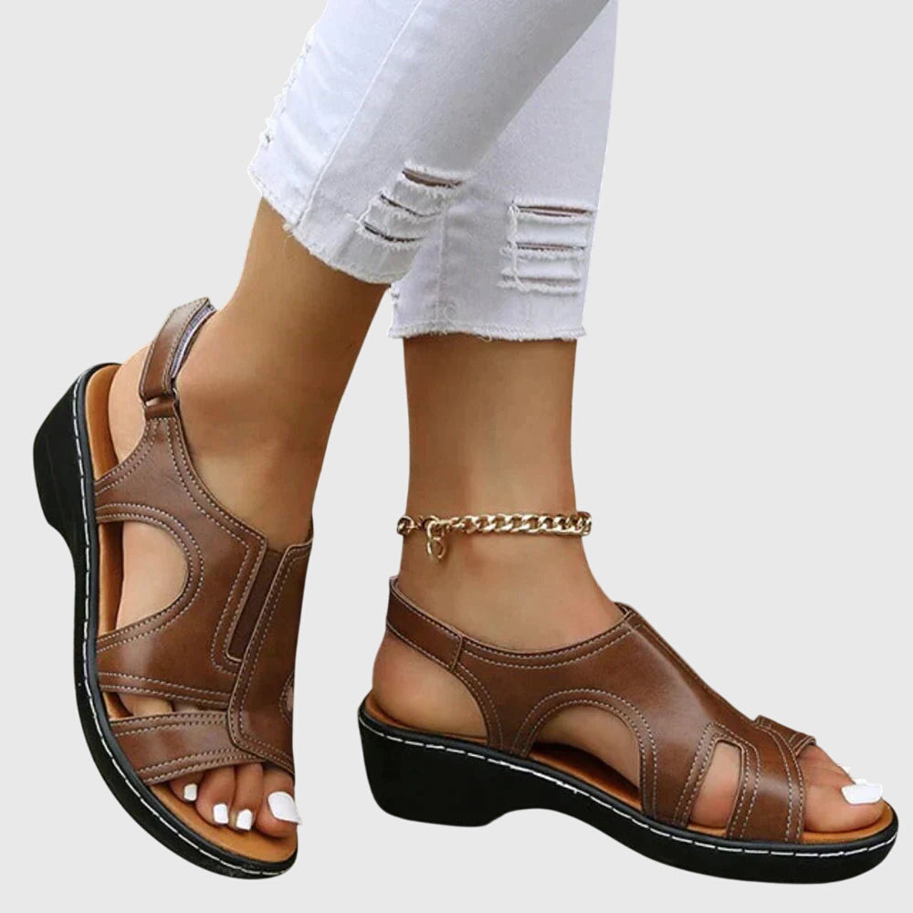 Women's Orthopedic Sandals Adjustable Straps Gel-Infused Sole Casual Footwear