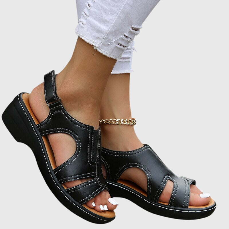 Women's Orthopedic Sandals Adjustable Straps Gel-Infused Sole Casual Footwear