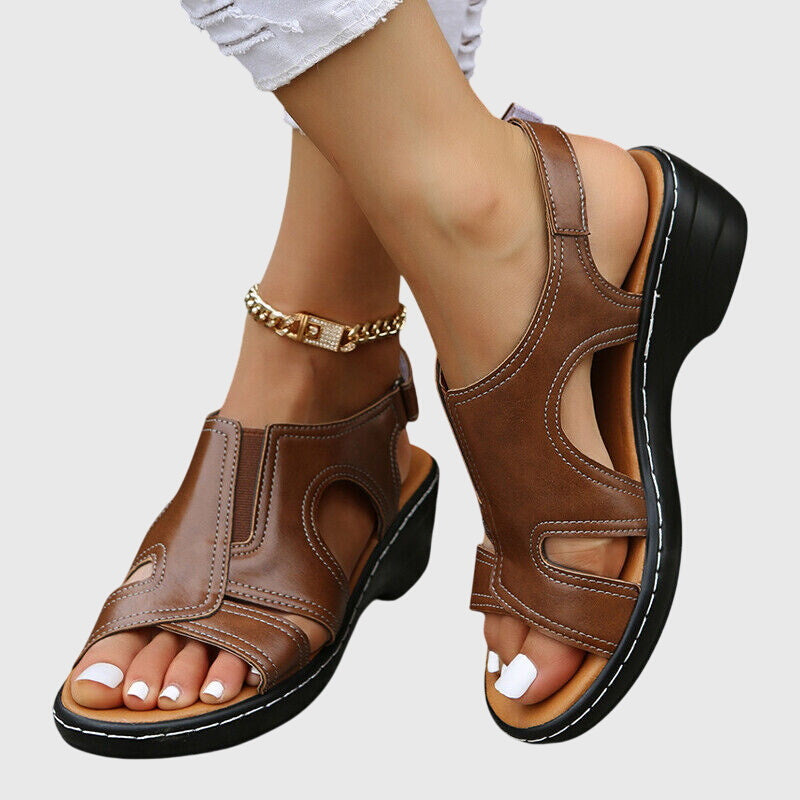 Women's Orthopedic Sandals Adjustable Straps Gel-Infused Sole Casual Footwear