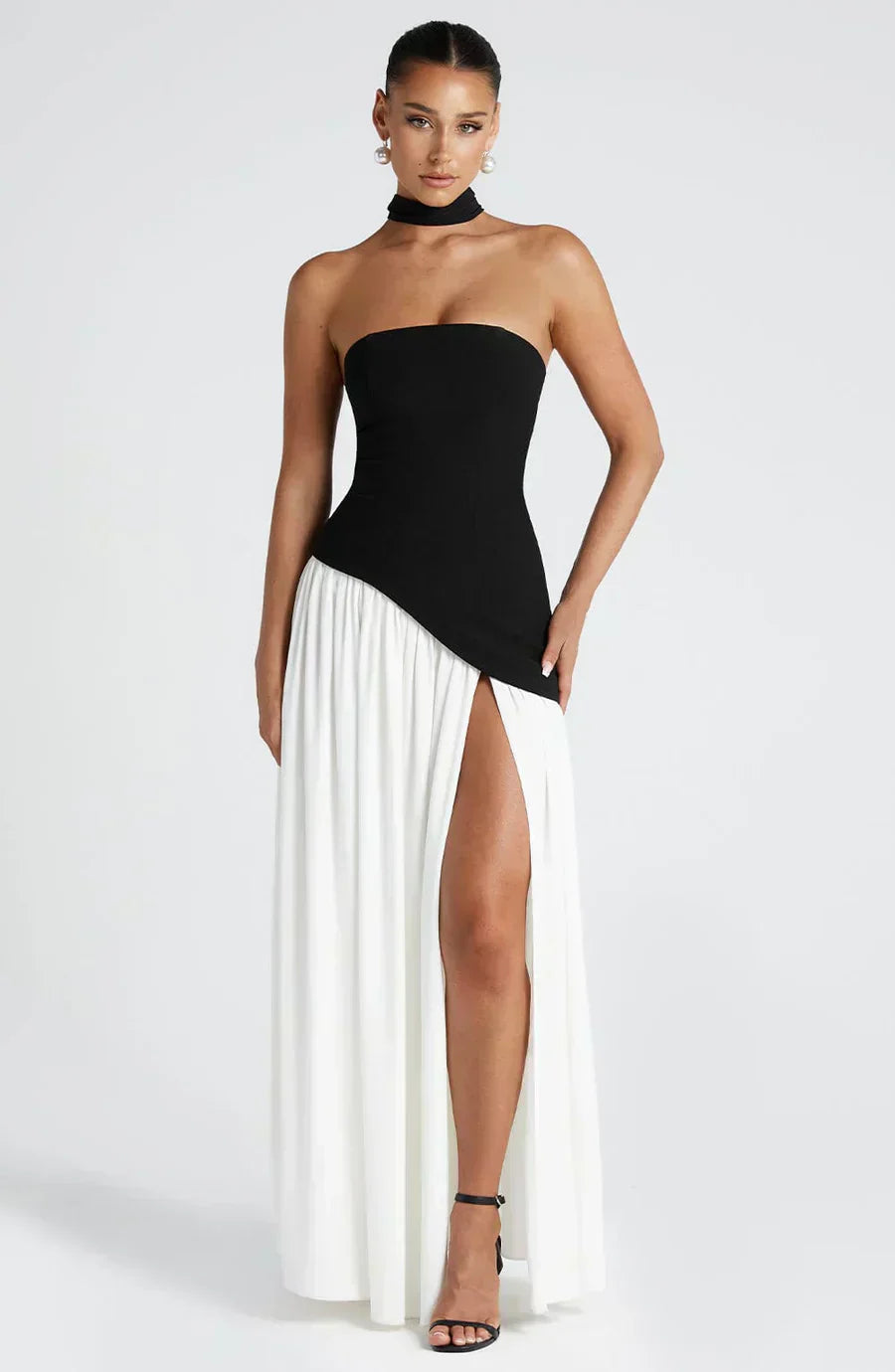 Women's Maxi Dress Asymmetric High Slit