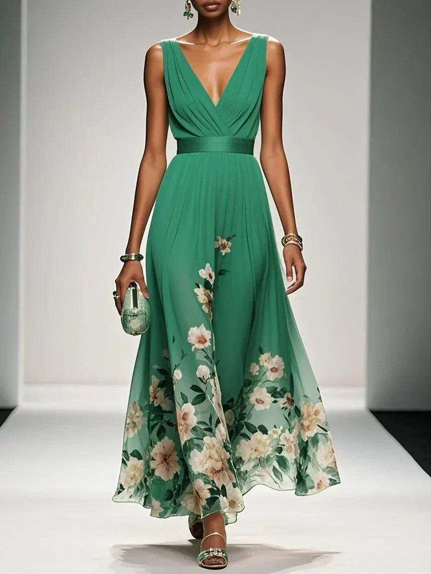 Women's Floral A-Line Wedding Guest Dress
