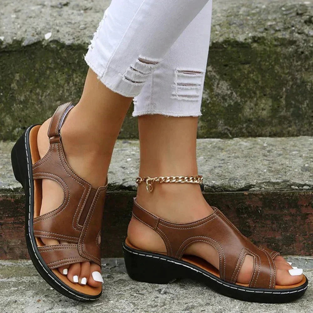 Women's Orthopedic Sandals Tri-Arch Support Adjustable Straps Breathable