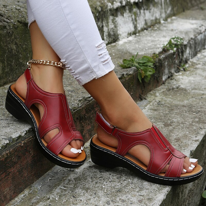 Women's Orthopedic Sandals Tri-Arch Support Adjustable Straps Breathable
