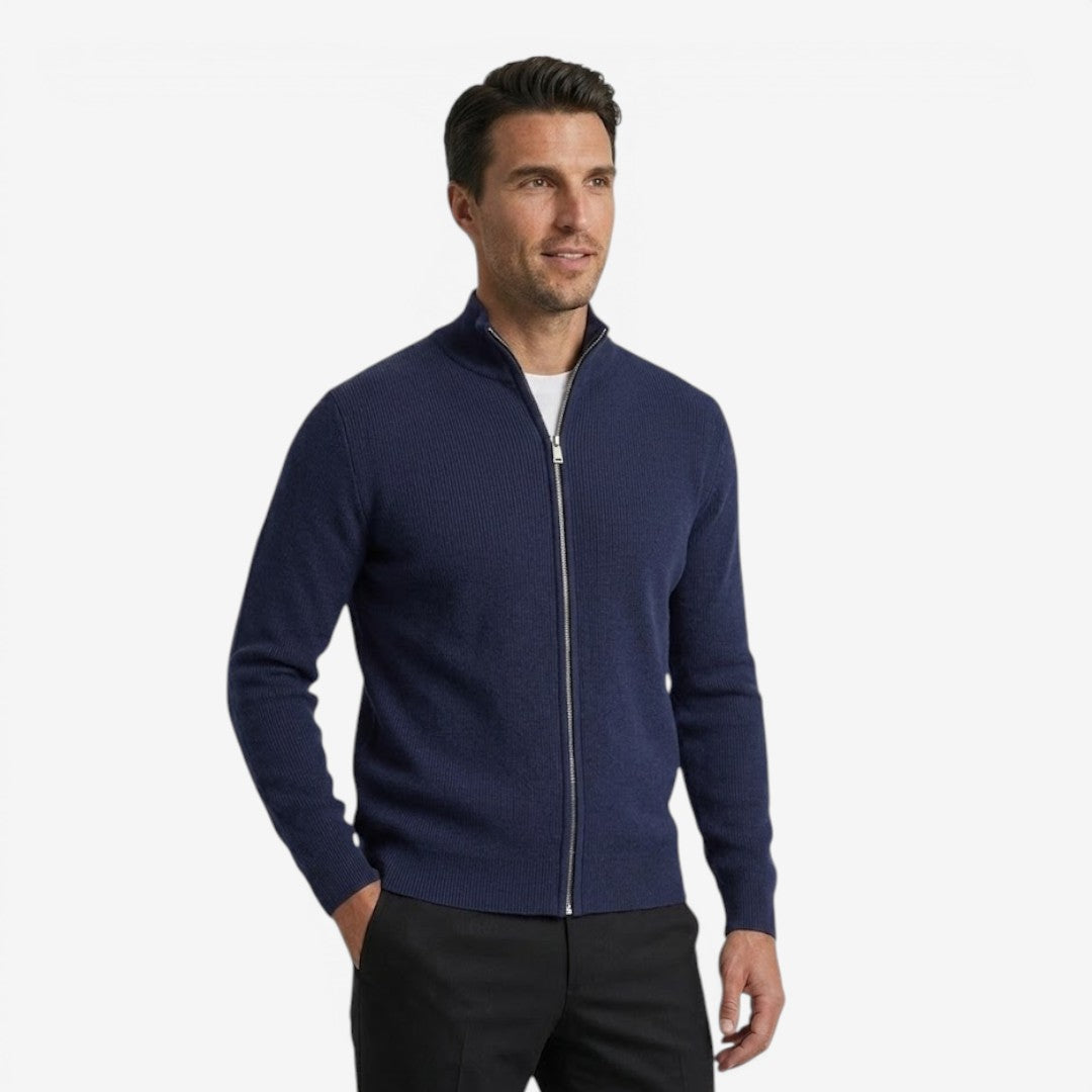 Jorvalore | Men's Luxury Full Zip Knit Cardigan for Winter