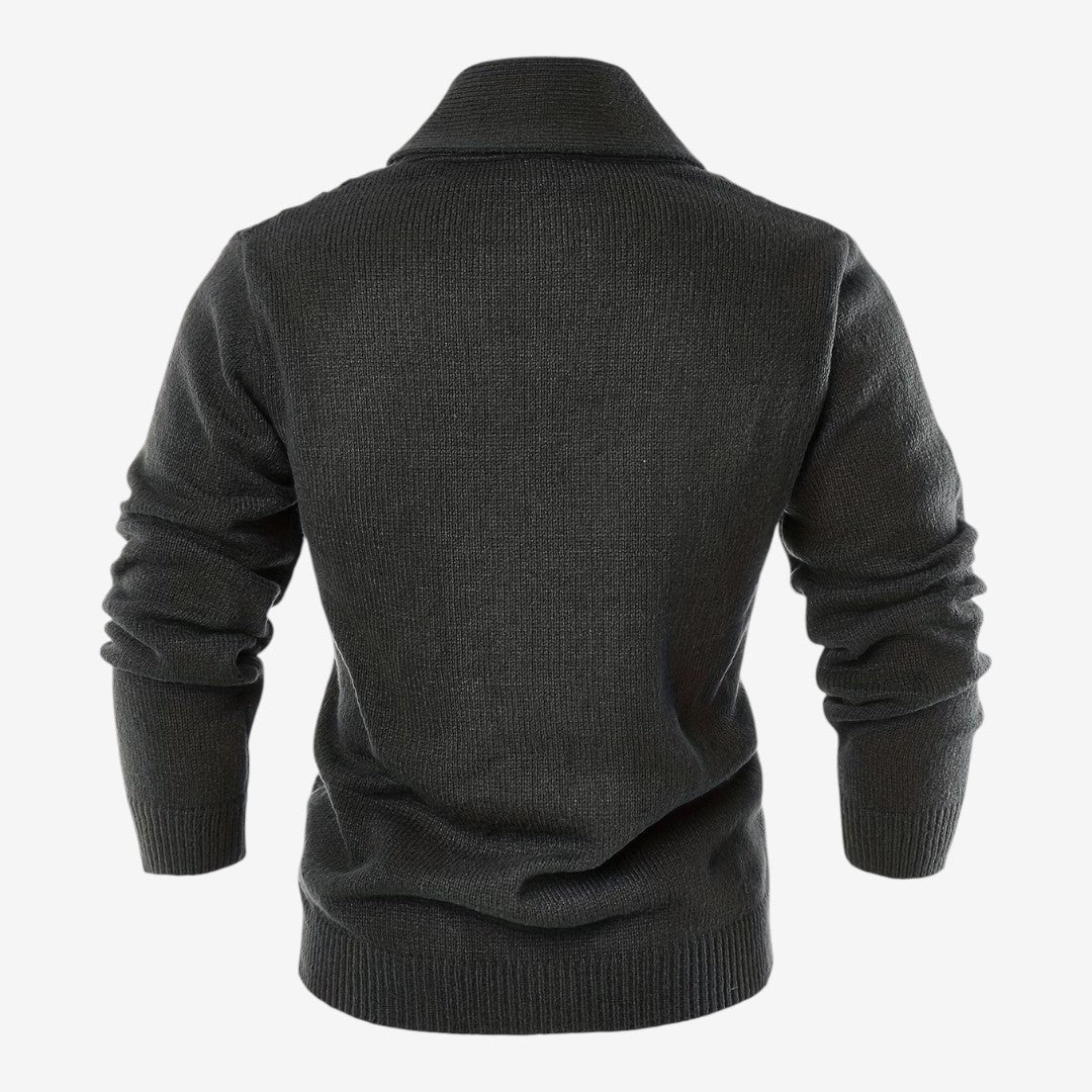 Jorvalore | Men's Shawl Collar Button-Up Cardigan for Winter