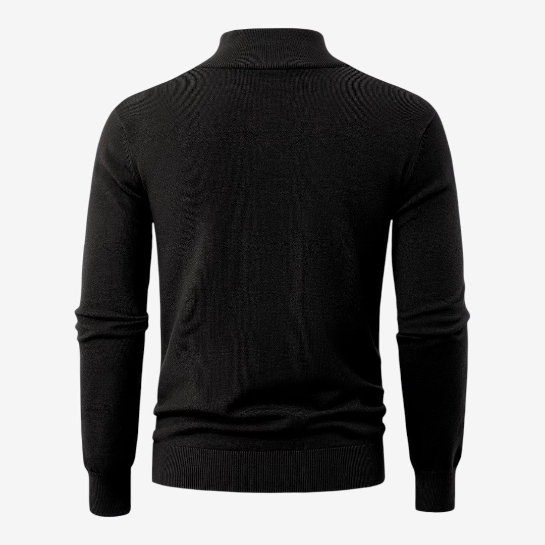 Jorvalore | Men's Casual Knit Quarter Zip Jumper with Warm Comfort