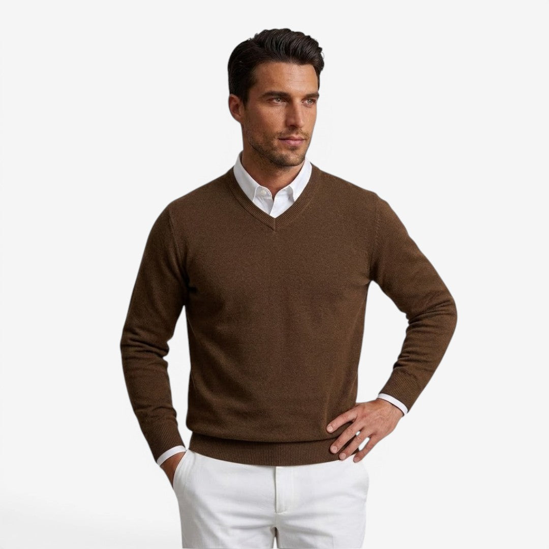 Jorvalore | Men's V-Neck Knit Jumper for Smart Casual Wear