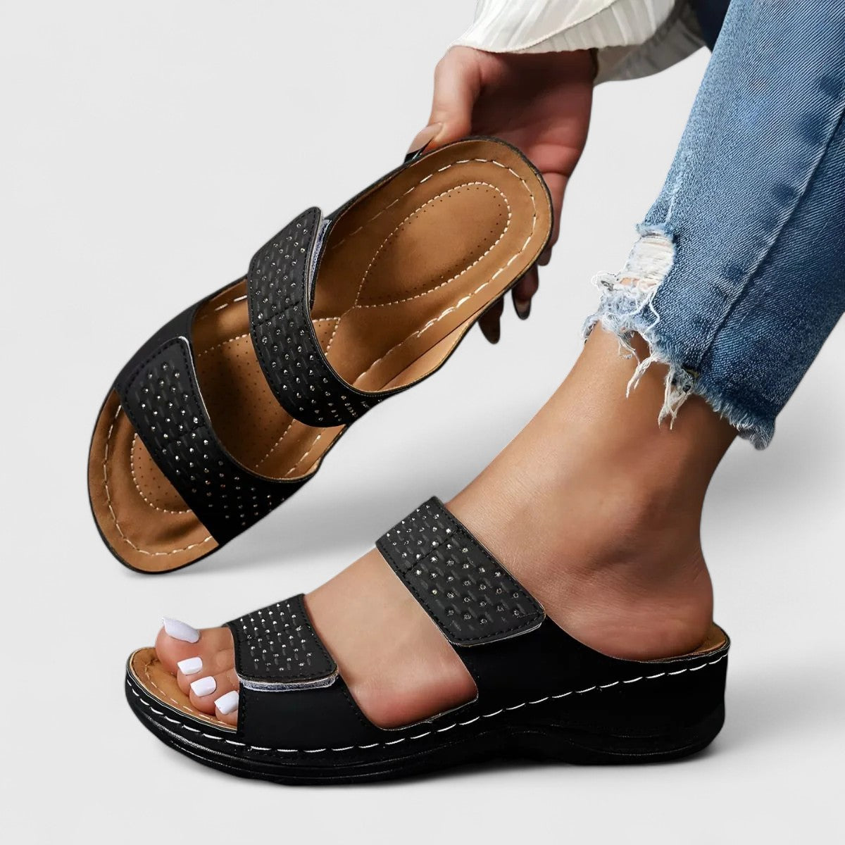Women's Orthopedic Comfort Sandals | Cushioned | Slip-On | Casual Footwear
