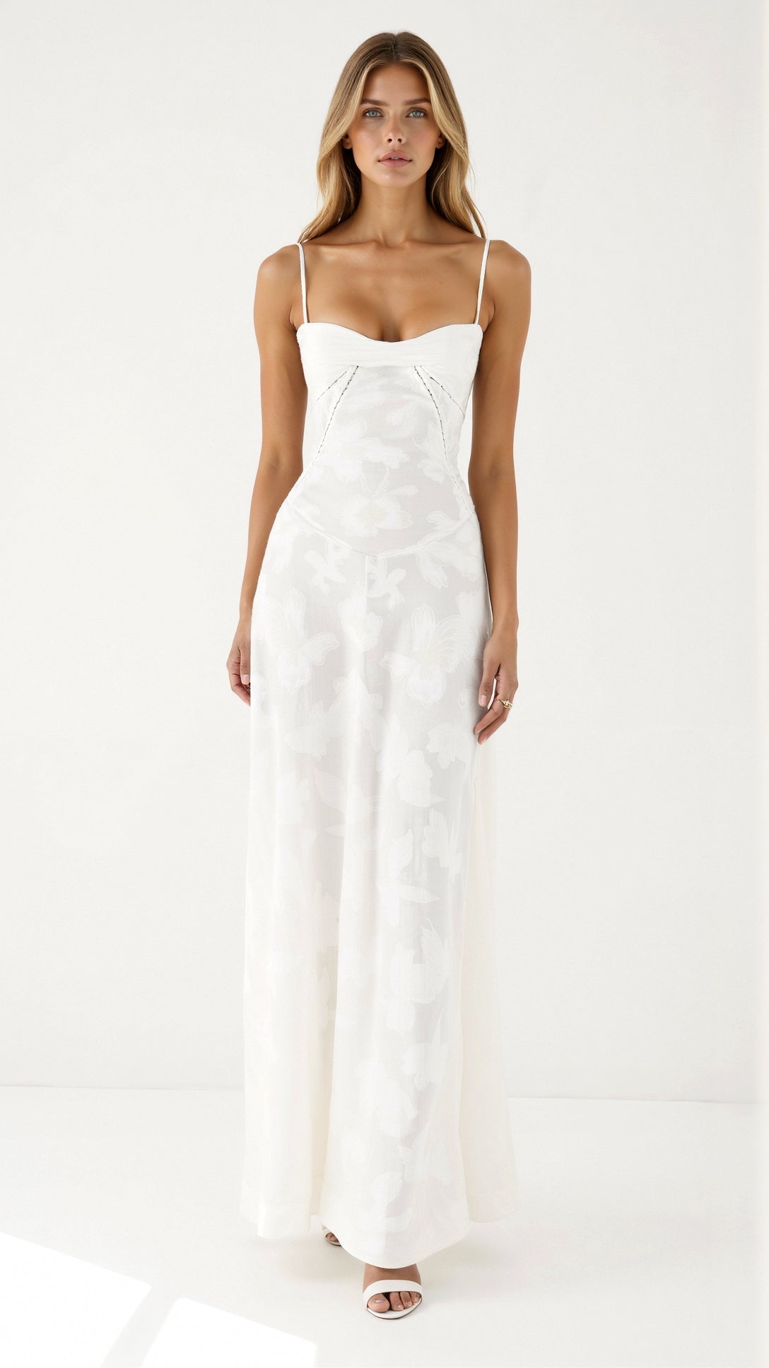 Women's Maxi Dress Bustier Lace Details
