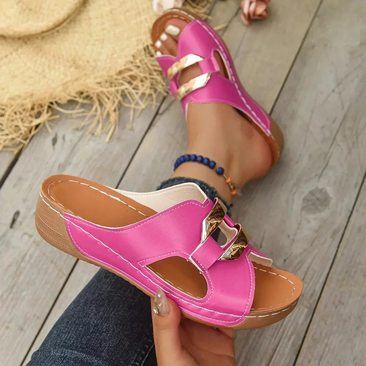 Women's Orthopedic Wedge Heel Sandals | Slip-On | Casual Footwear
