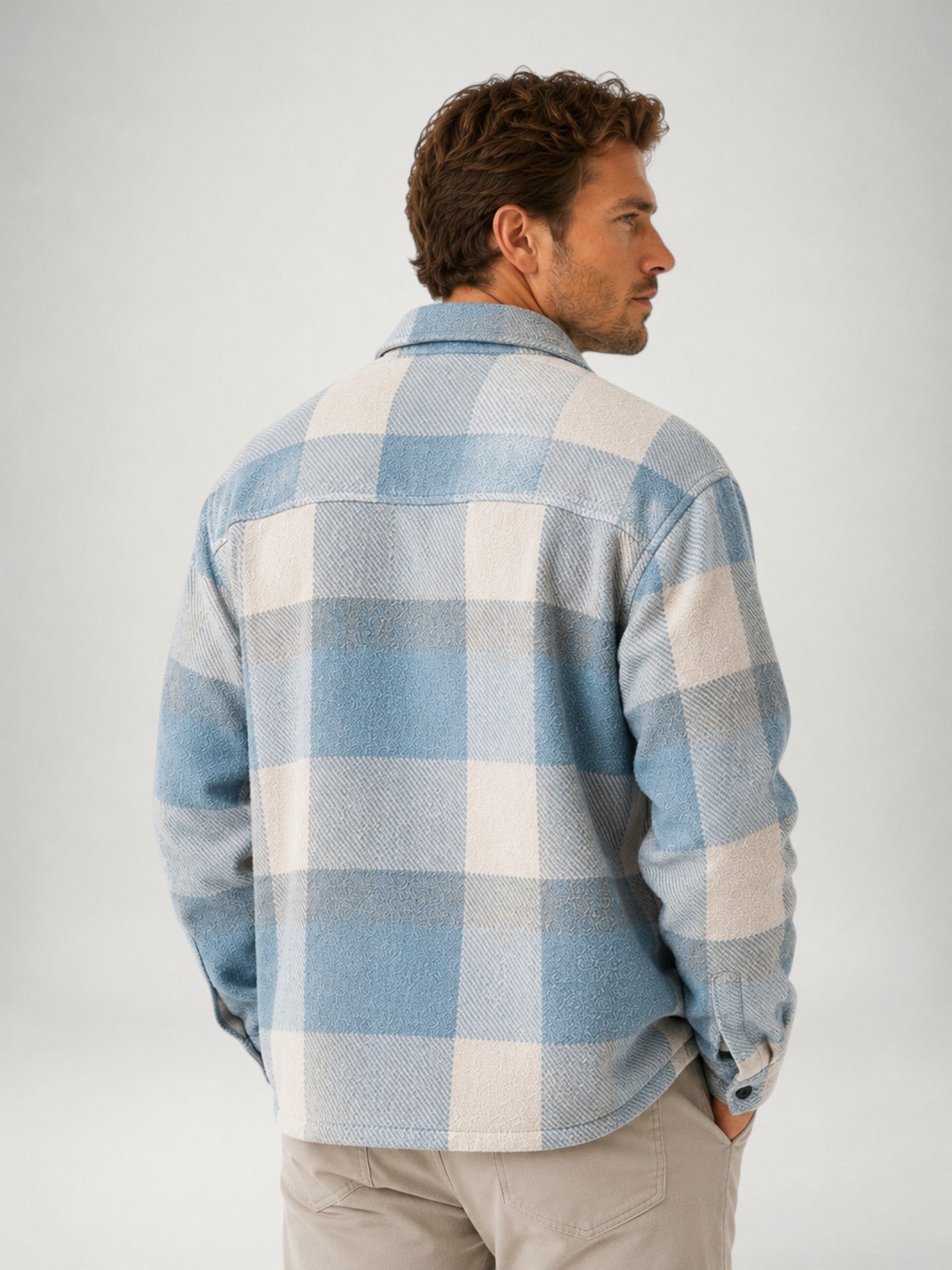 Men's Plaid Flannel Shirt – Long Sleeve Casual Overshirt