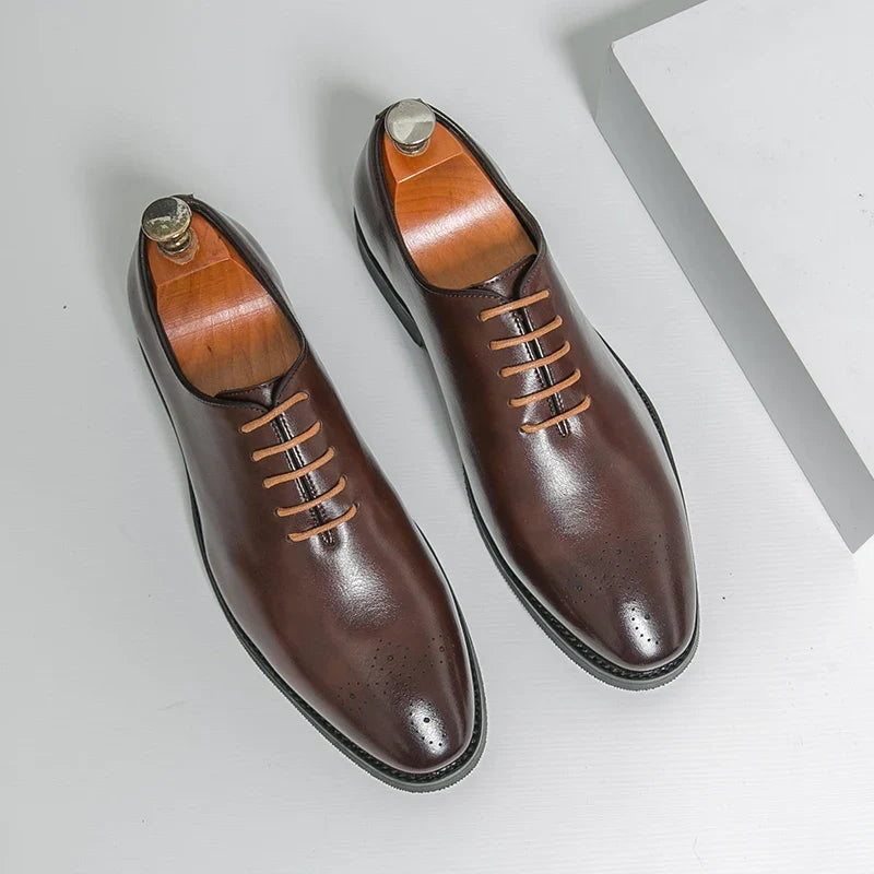 Men's Dress Oxford Shoes Leather Formal Business Casual Office 2