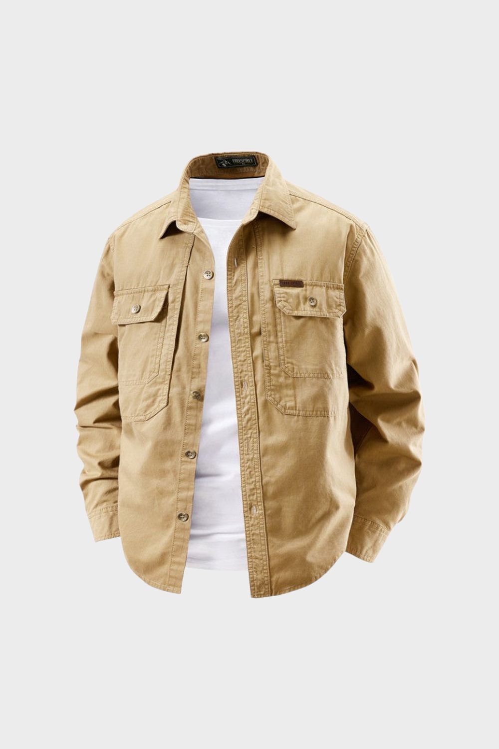 Men's Shirt with Chest Pockets and Button Placket