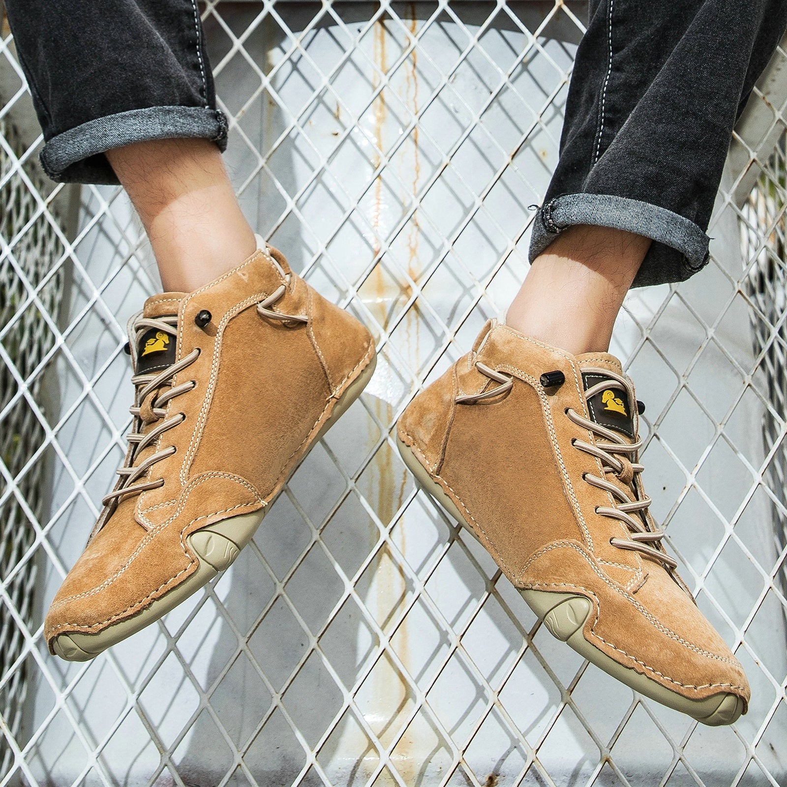 Men's Lace Up Boots with Durable Sole | Casual Footwear