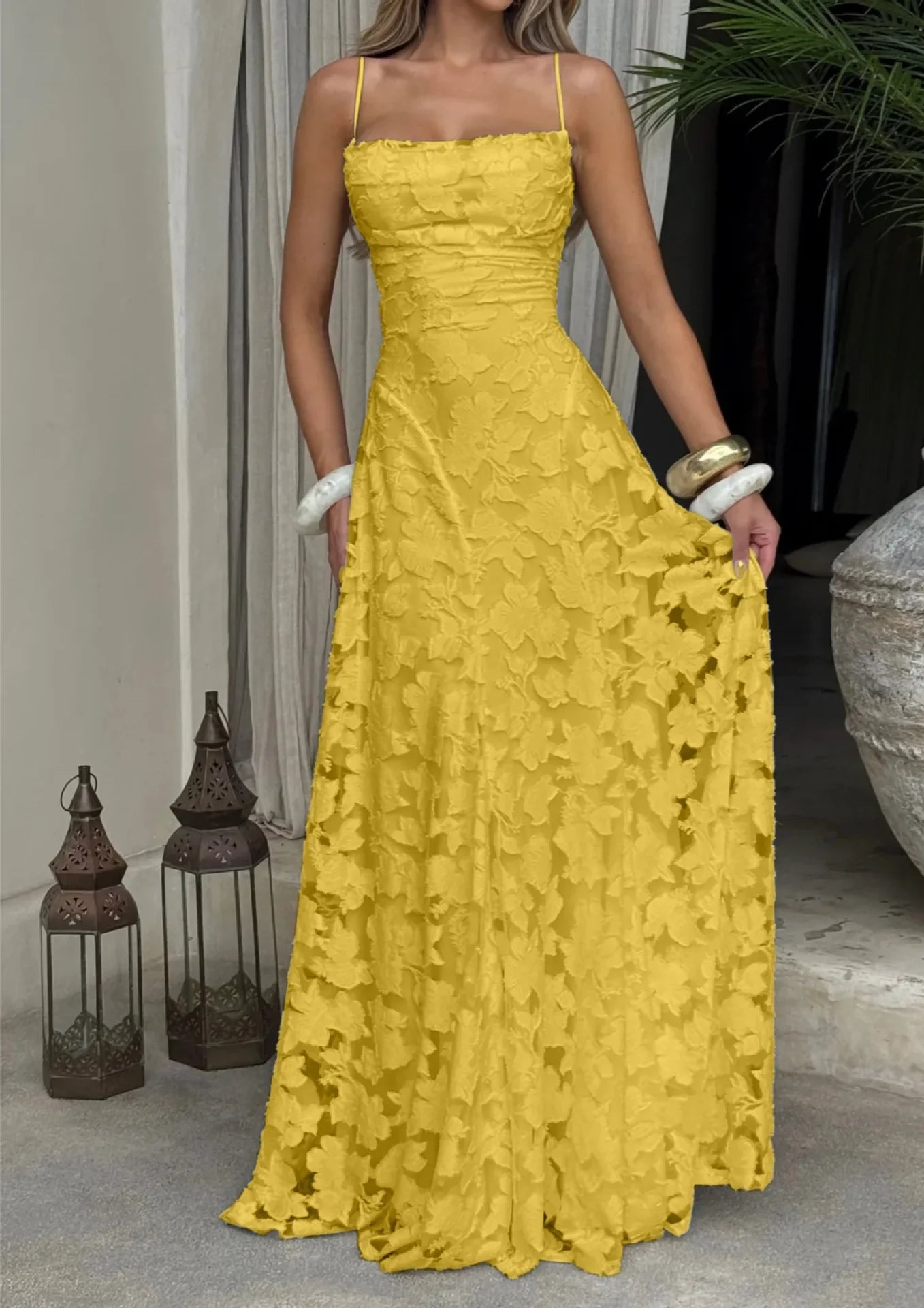 Women's Maxi Evening Dress Spaghetti Straps | Formal Wear