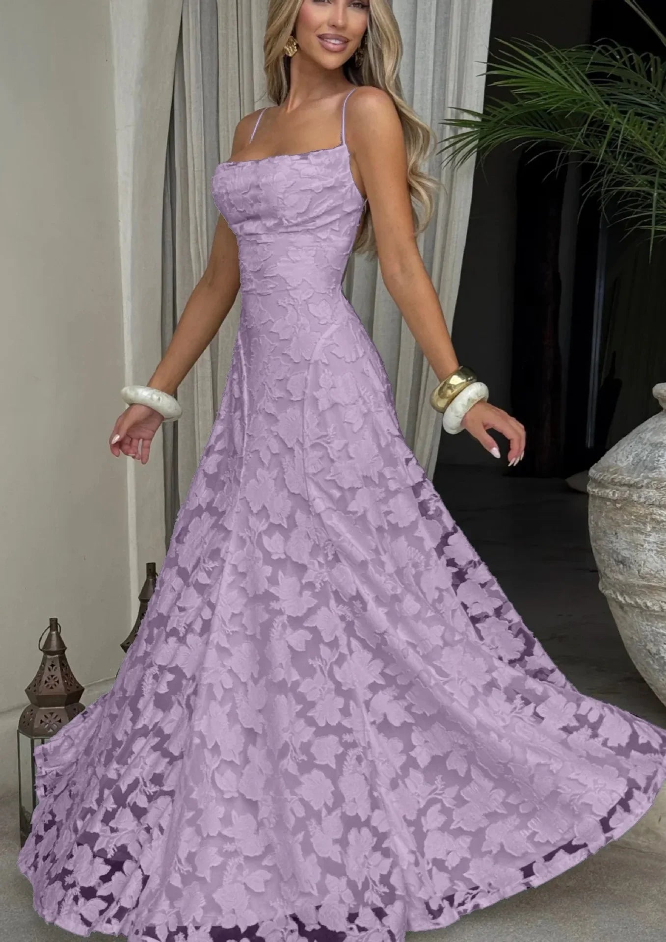 Women's Maxi Evening Dress Spaghetti Straps | Formal Wear