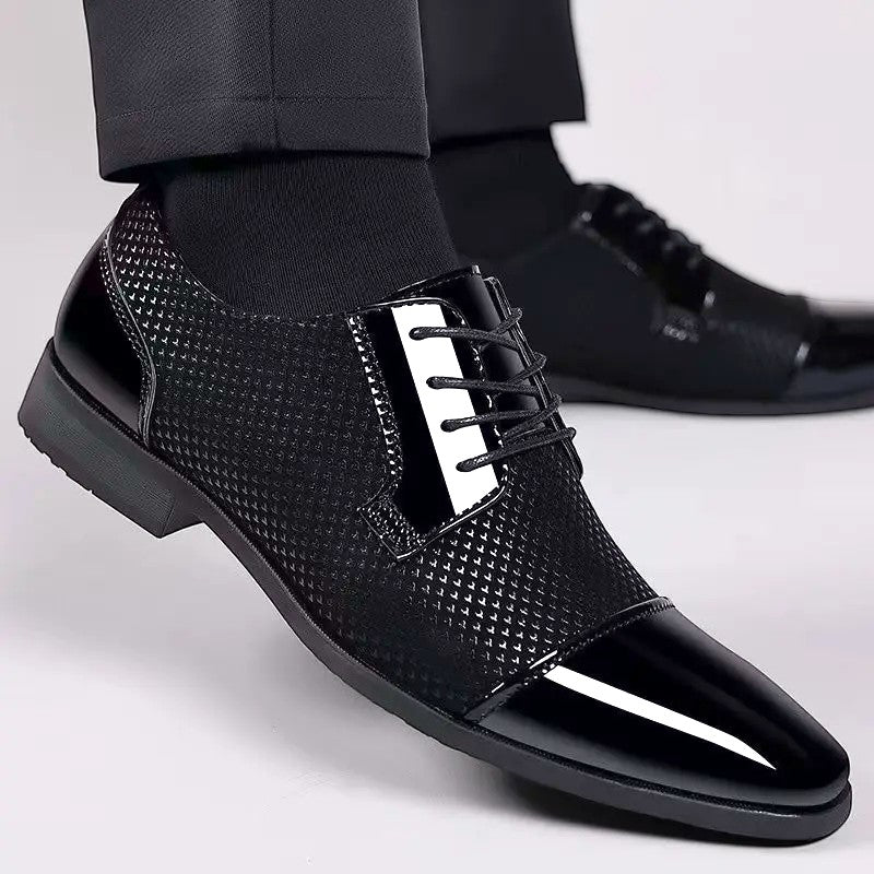 PATENT CAP TOE OXFORD FOR MEN
