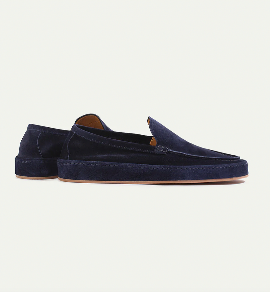 Suede casual shoe with flexible sole standard fit men