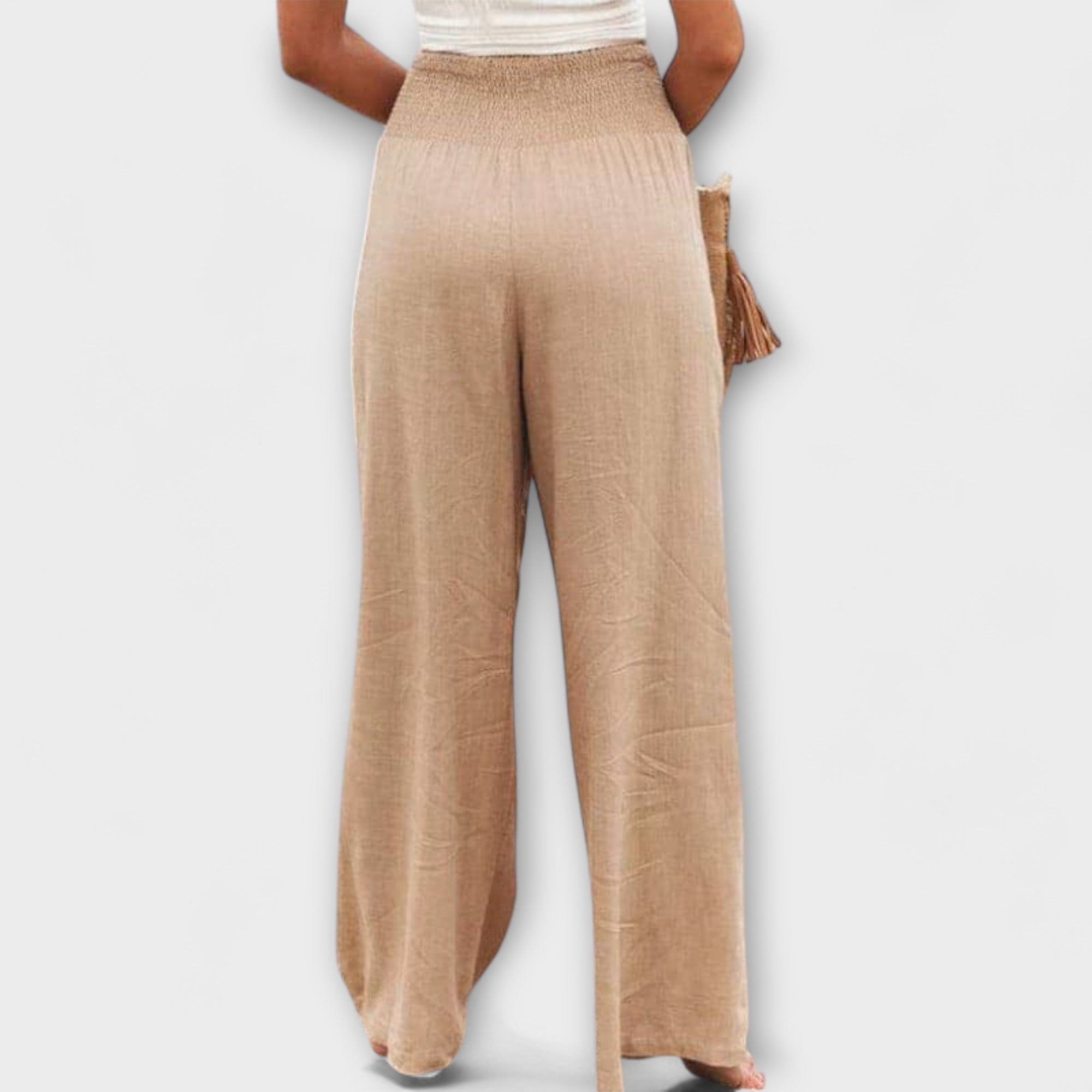 Women's Wide Pants Mid-Rise Stylish Design Casual Wear