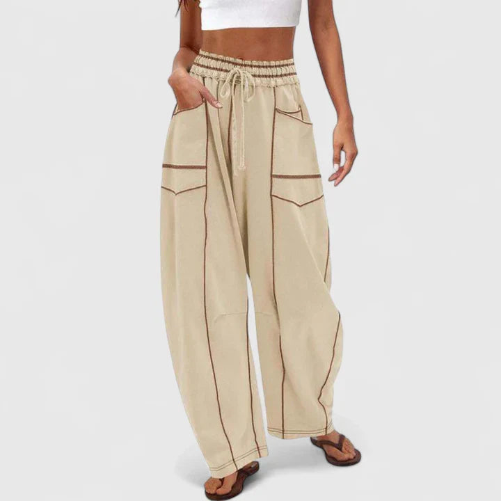 Women's Baggy Leg Pants Versatile Style