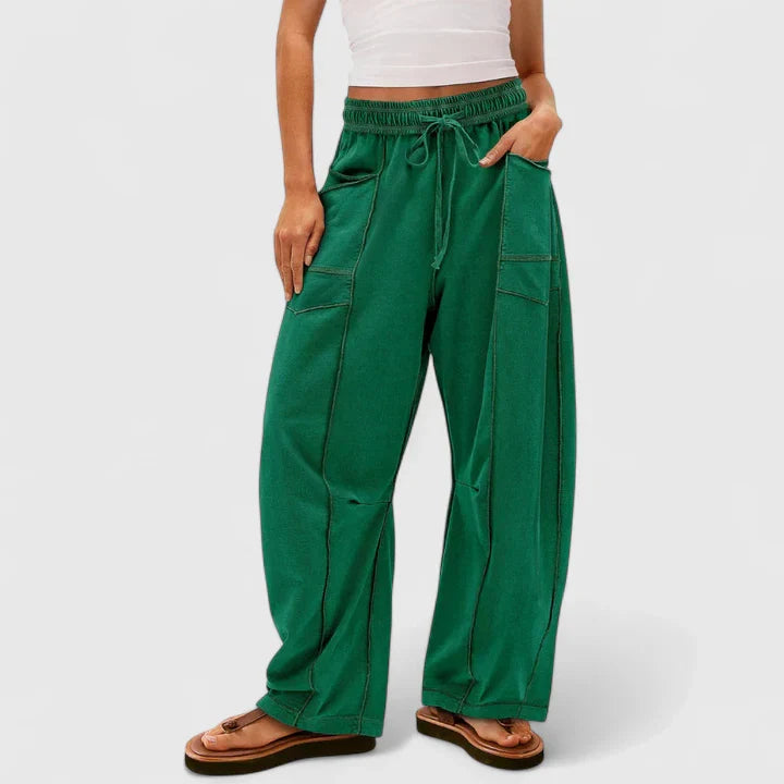 Women's Baggy Leg Pants Versatile Style