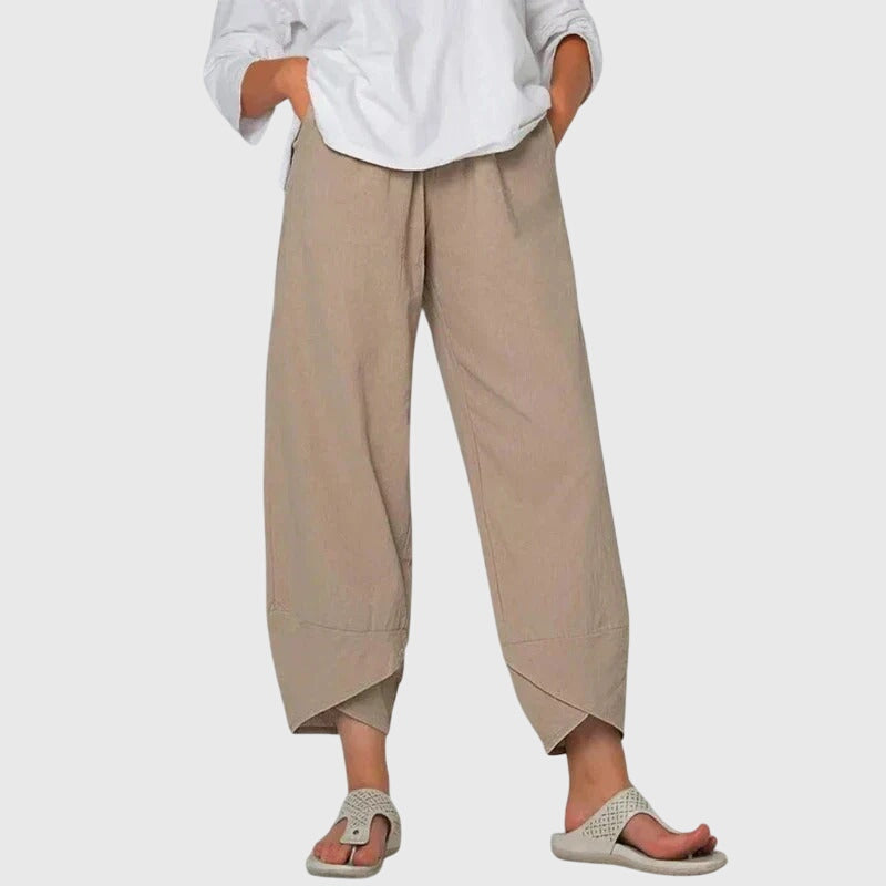 Women's Wide-Leg Pants Breathable Fabric Stylish Design Casual Wear