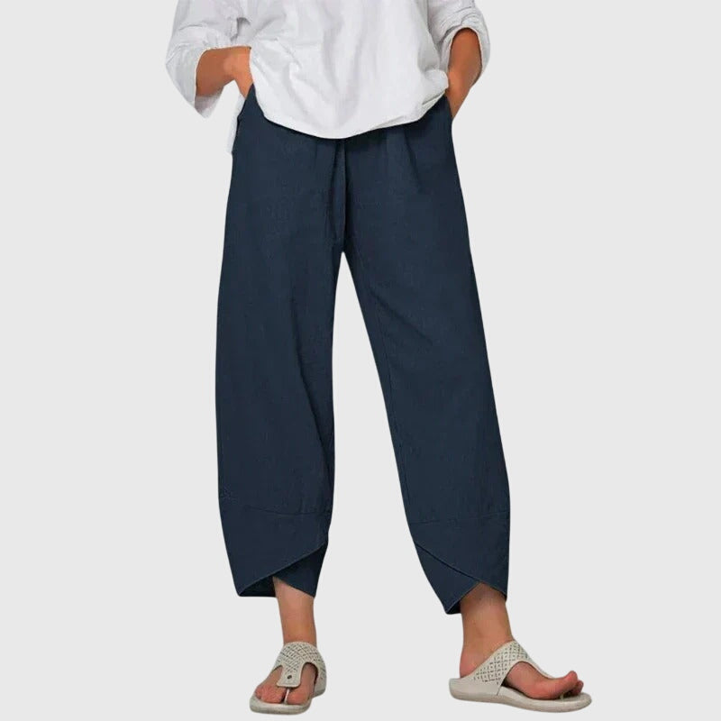 Women's Wide-Leg Pants Breathable Fabric Stylish Design Casual Wear
