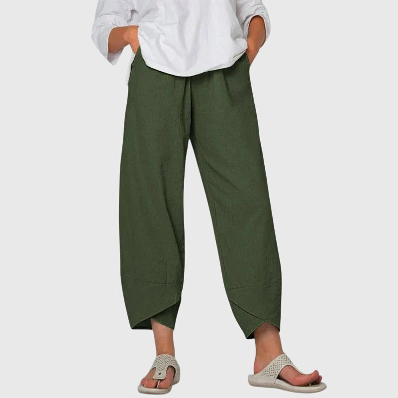 Women's Wide-Leg Pants Breathable Fabric Stylish Design Casual Wear