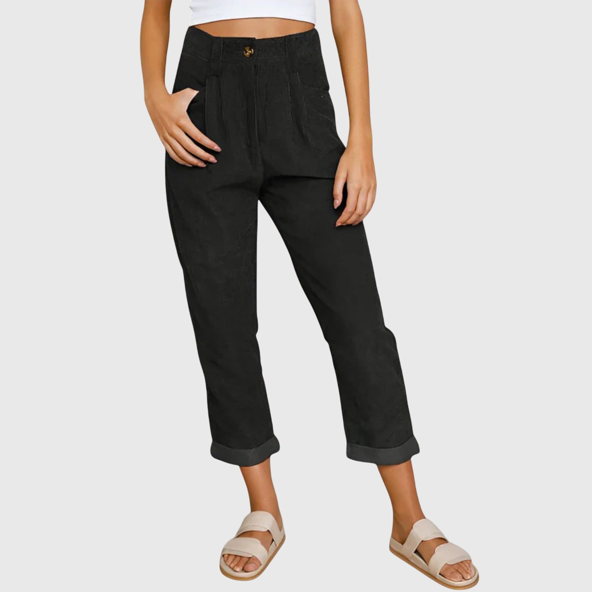 Women's Cord Pants Modern Design Versatile Style