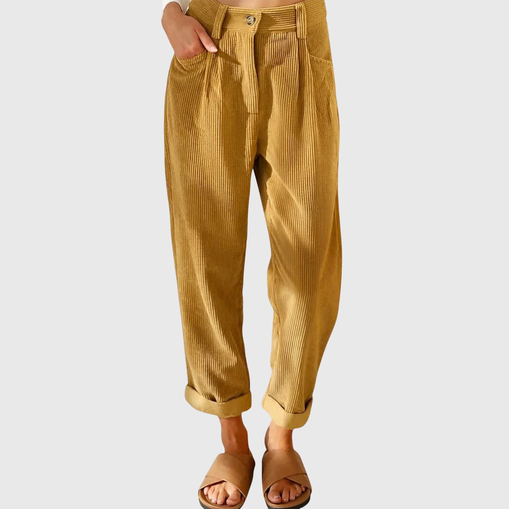 Women's Cord Pants Modern Design Versatile Style
