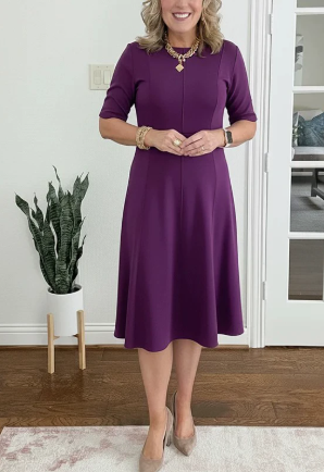 Women's A-Line Summer Dress Short Sleeve Casual