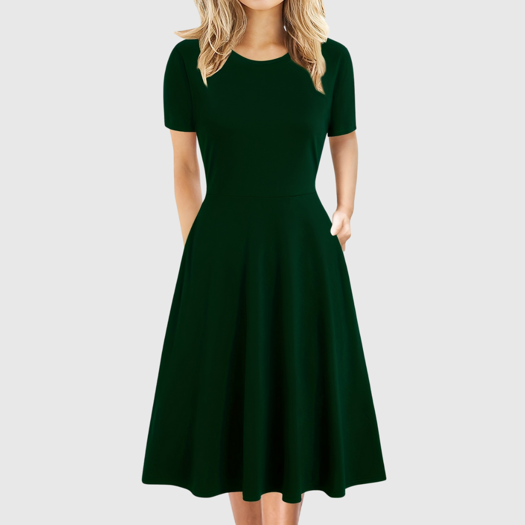 Women's A-Line Summer Dress Short Sleeve Casual