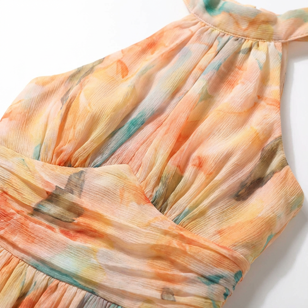Women's Floral Halter Maxi Dress