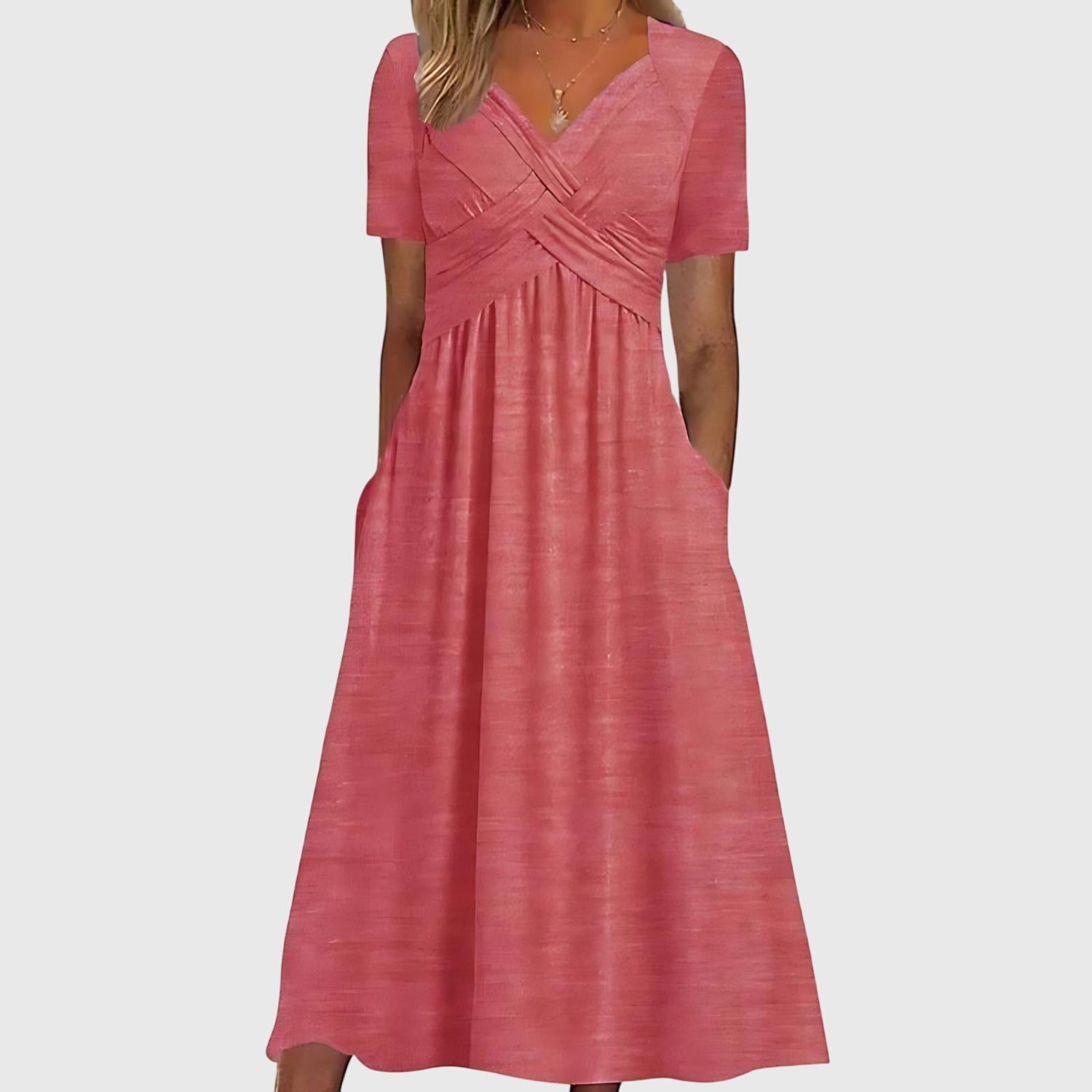 Women's A-Line Midi Dress Tummy Control | Casual Elegant Design