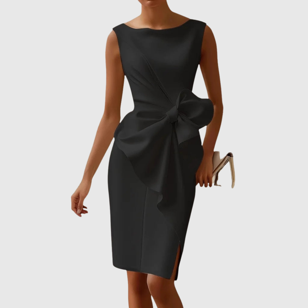 Women's Midi Dress Bow Detail