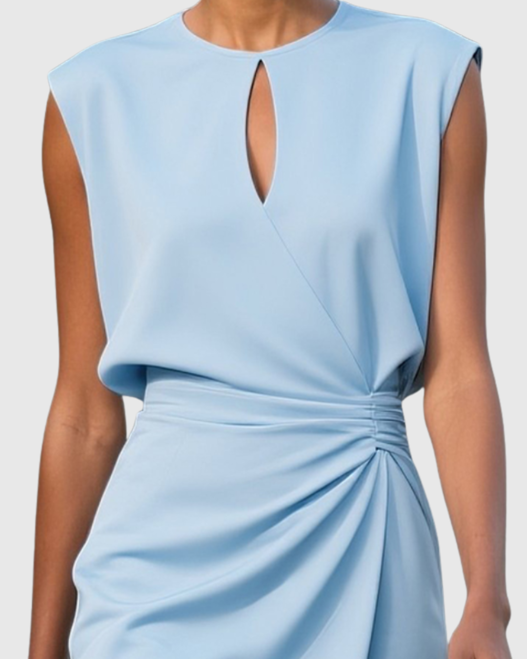 Women's Knee-Length Gathered Waist Dress | Short Sleeve | Casual Summer Dress