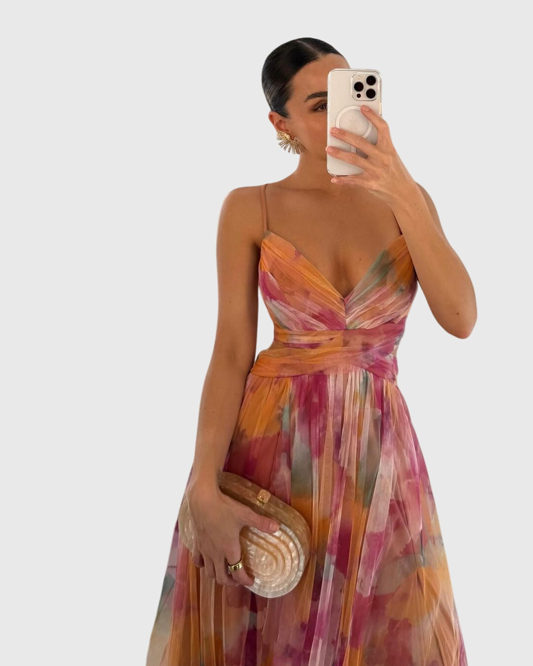 Women's Maxi Dress Floral Crisscross Straps Long Length Casual