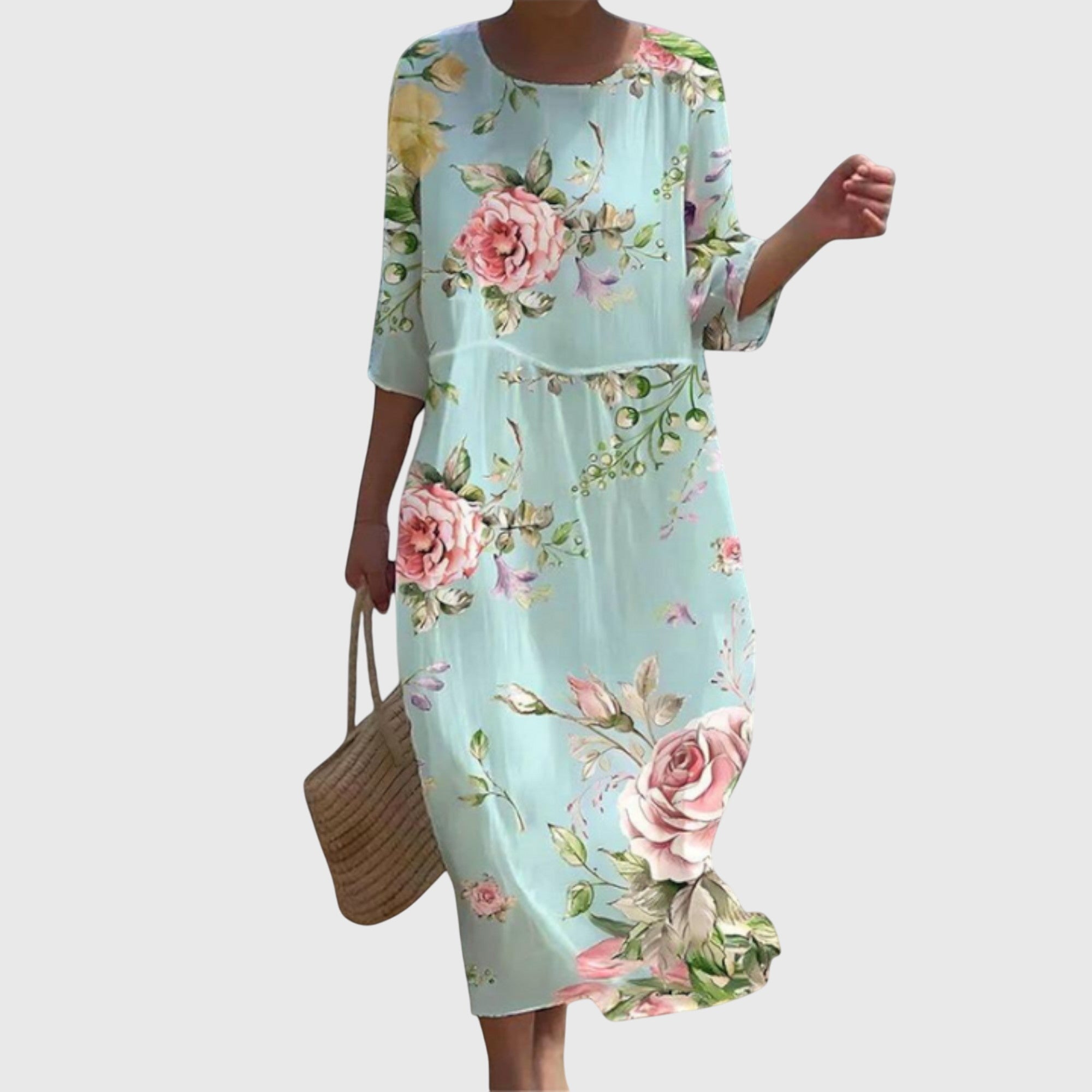Women's Floral Maxi Dress Flowing Silhouette