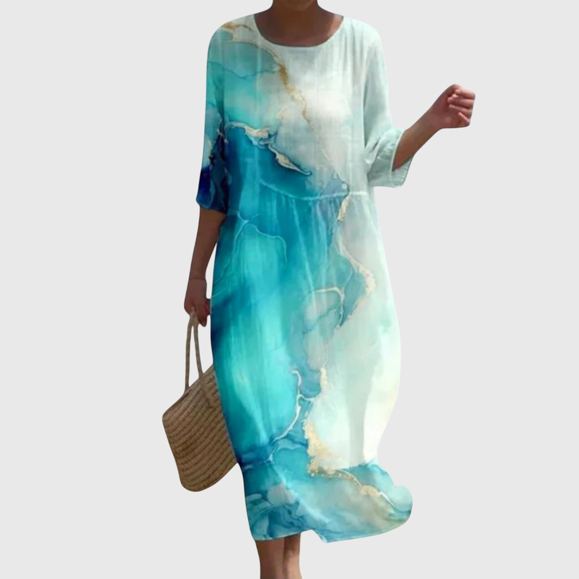 Women's Floral Maxi Dress Flowing Silhouette