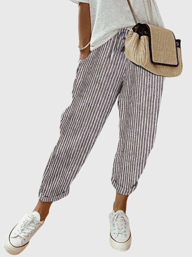 Women's Pants High Waist Relaxed Fit Straight Leg Casual