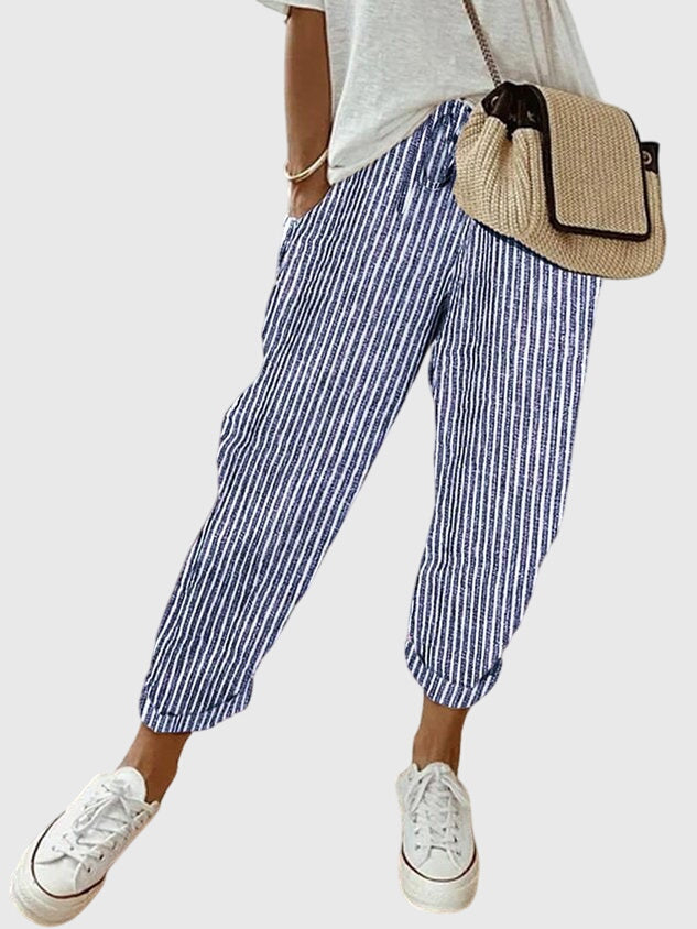 Women's Pants High Waist Relaxed Fit Straight Leg Casual