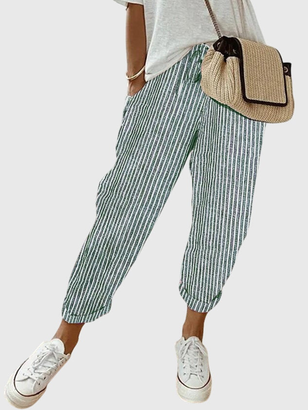 Women's Pants High Waist Relaxed Fit Straight Leg Casual
