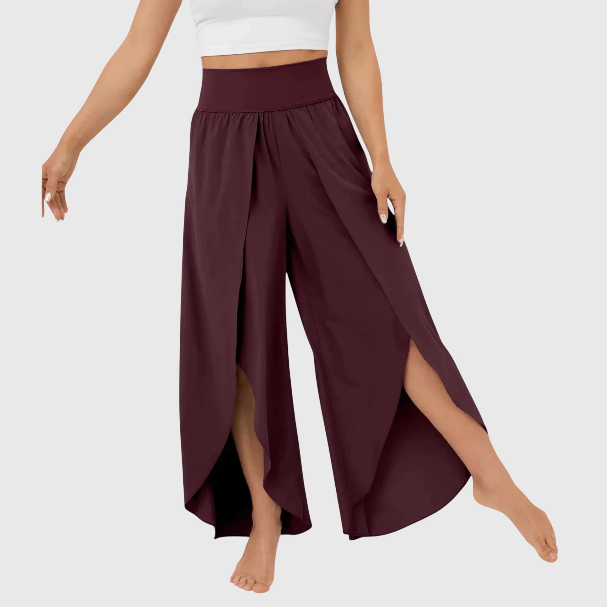 Women's Flared Pants Lightweight Fabric Integrated Shorts Summer