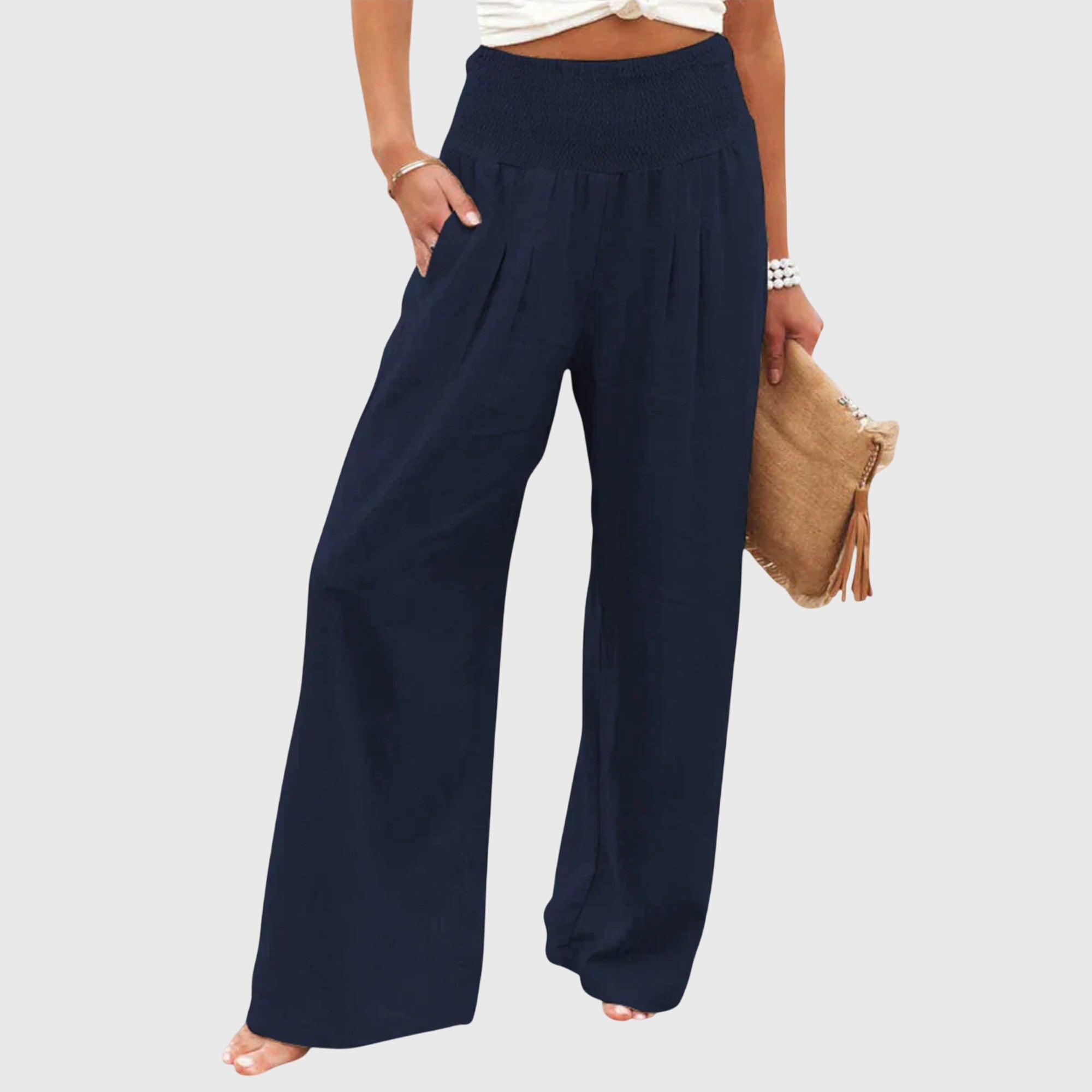 Women's Wide Leg Pants Polyester Comfortable Design | Casual Wear