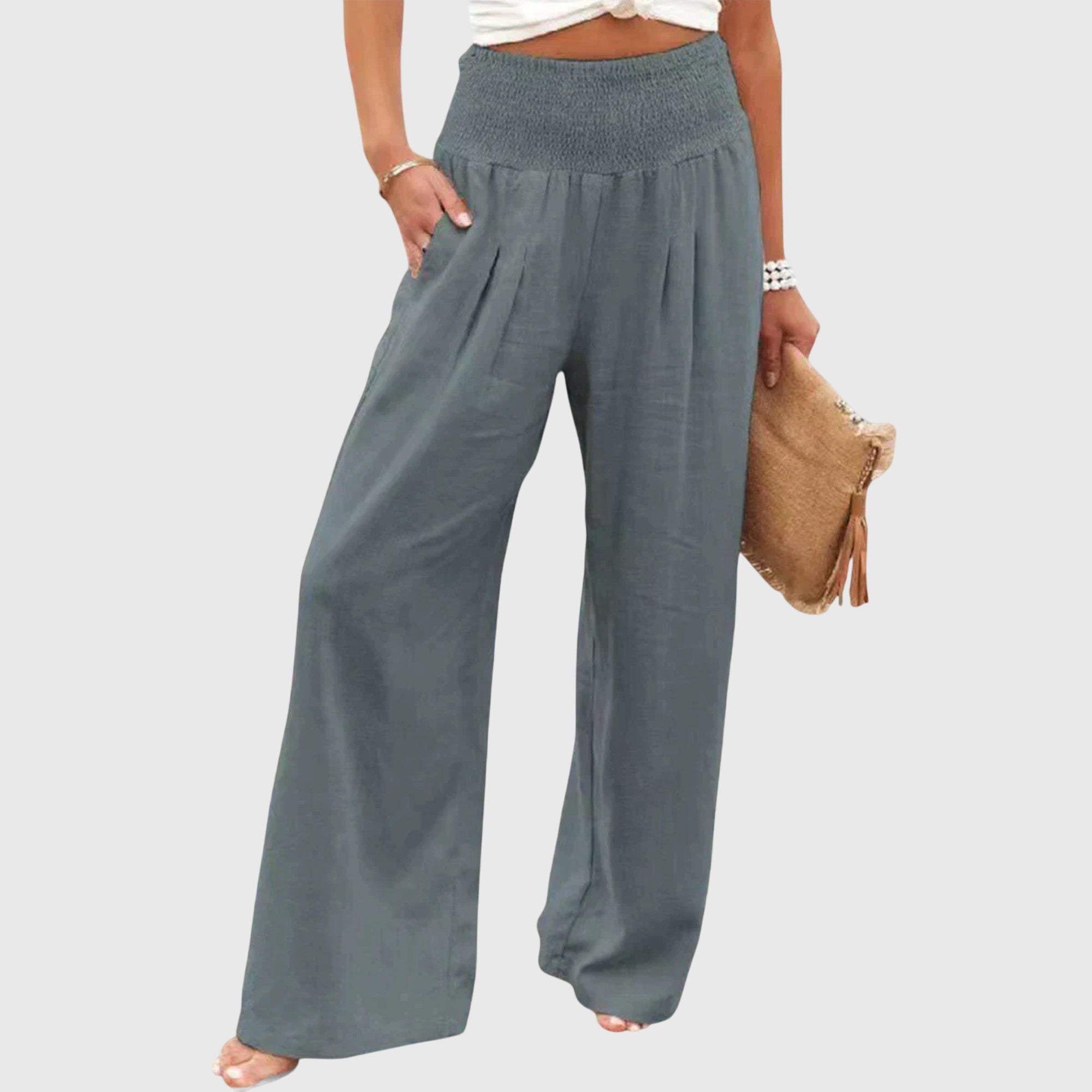 Women's Wide Leg Pants Polyester Comfortable Design | Casual Wear